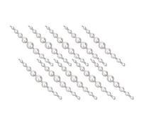 10 pièces de sangle en perles avec finition polie, sangle en chaîne de perles décoratives pour étuis de téléphone portable, sacs et chaussures, incluant un fermoir en métal pour br (Longue)