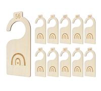 10 Pièces De Séparateurs d’Armoire pour Bébé, en Bois De Haute Qualité, De 50 à 104 Tailles, Bricolage à l’Arrière, pour Trier Vêtements, Adapté à Décoration des Cintres, Finition des Tissus (10)