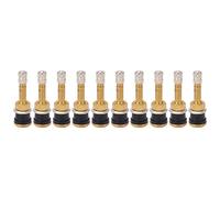 10 pièces de tiges de Valve en Laiton Droit TR500, Collier Robuste - pour Tige de Valve de Pneu sans Chambre à air pour camions et Autobus, Convient aux Trous de Jante de 0,625 pou