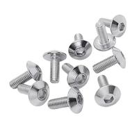 10 Pièces De Vis À Tête Plate Hexagonale En Acier Inoxydable M6 12/16/20Mm Pour Motos Cyclomoteurs Et Scooters Boulons De Fixation Pour Plaques Arrière Accessoire Pièces