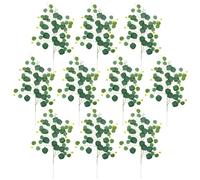 10 Pièces Décoration de Tiges D'eucalyptus Vert Artificiel, 50 Cm/19,7 Pouces, Fausse Plante Artificielle avec Tiges, Branches de Fausse Verdure pour Arrangements Floraux de Fleurs de(Eucalyptus)