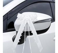 10 Pièces Decoration Voiture Mariage,Gros Noeud Cadeau Décoration de Nœuds Antenne Ruban Blanc Deco Tulle Voitures Bouquet Décorations Champetre en Fête Satin Kit Blancs,pour Arcs Classiques Décorer