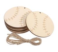 10 Pièces Découpes Bois Baseball Diy, Décor Suspendu en Corde