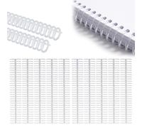 10 Pièces D'épines de Reliure en Plastique, Peignes de Reliure de 19 mm/0,75 Pouces de Diamètre, 30 Anneaux, Capacité de 150 Feuilles, Bobines de Reliure en Spirale Auto-coupantes (Transparent)