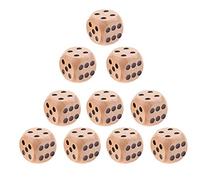 10 pièces Dés en Bois -16mm Jeu De Dés,Jeu de dés en Bois à Six,Dés en Bois Naturel,Jeux Société,Dés de Mahjong Jeu de Rôle Jouer Jeux de Cartes DIY,Pour le Divertissement,Les Jeux Familiaux,Les Fêtes
