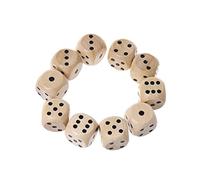 10 Pièces Dés en Bois 6 Faces D6 Faces Dés 14mm Numérique Nombre Cubes Coin Rond pour Enfant Jouets Éducatifs Bricolage Jeux De Société