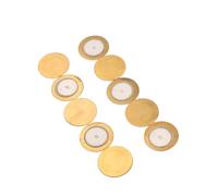 10 Pièces Diaphragme Piézoélectrique Disque 15mm 300 Ω 4,6 Khz | Cuivre, Éléments pour Micros Piézo à Disque, Usage sur Batteries et Stomp Boxes