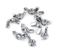 10 Pièces DIN315 M3-M8 écrous à Oreilles, Papillon à la Main Serrer les écrous 316 en Acier Inoxydable écrou à Oreilles Boulons de Fixation Oreille Papillon écrou(M4)