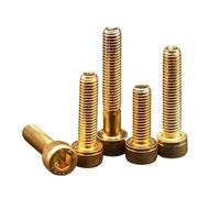 10 pièces DIN912 M2 .5 M3 M4 M5 placage titane or Allen hexagone douille hexagonale vis à tête boulon haute résistance Grade 12.9(M3x20mm)