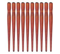 10 Pièces Dip Stylo Plume Porte-Stylo, Prise Confortable Plus Lisse en Bois Bande Dessinée Stylo Plume Support pour Art Peinture Calligraphie Anglaise (Acajou)