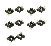 10 pièces DIP8 IC en plastique résistant à la, base de IC avec construction solide pour une stabilité opérationnelle à long terme, prise de plaquée or