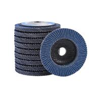 10 pièces disques à lamelles bleus 5 pouces 125mm meuleuse d'angle disques à lamelles meules for le ponçage, l'élimination de la rouille et le polissage (Couleur : 320#)