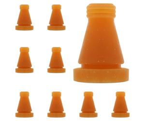 10 Pièces Doigt de Plumeau à Poulet en Caoutchouc Réutilisable pour | Dindes et Oies, Usage en Petite Ferme, Entretien Simple, Coût de Remplacement Réduit, Orange