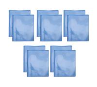 10 Pièces Dossier Scolaire A4 en PP Bleu à Double Pochette Transparente | Deux Compartiments Plats, Tri Rapide des Documents, Rangement Compact dans Paquet à Dos ou Domicile, pour Garçon Fille