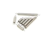 10 pièces double crochet petit ressort de Tension 304 fil de ressort d'extension en acier inoxydable diamètre 0.8mm diamètre extérieur 6mm longueur 15-50mm(20mm)