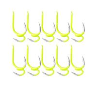 10 Pieces Double Fishing Hooks | Anti-Escape Open Shank Fishing Tackle