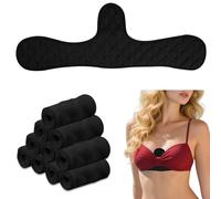 10 Pièces Doublures Anti Transpiration pour Soutien-Gorge, Coussinets Anti-Sueur en Coton Réutilisables, Invisibles et Confortables pour Femmes, Protection Efficace Contre la Transpiration (Noir)