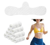 10 Pièces Doublures Anti Transpiration pour Soutien-Gorge, Coussinets Anti-Sueur en Coton Réutilisables, Invisibles et Confortables pour Femmes, Protection Efficace Contre la Transpiration (Blanc)