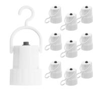 10 Pièces Douille B22 à Verrou avec Interrupteur et Crochet Suspendu | Plastique Isolé, Installation Rapide, Large Compatibilité, Adaptée aux Réparations Urgentes et Ampoules LED