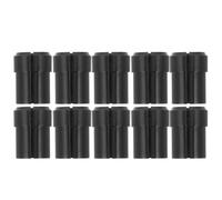 10 Pièces Douille D’insertion Noire en Plastique 15mm | Réduit les Jeux, Structure Fendue Ouverte, pour Pieds D’enceinte et Accessoires Av