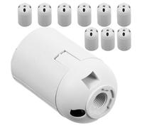 10 Pièces Douille E27 Blanche pour Luminaire, Pièce de Rechange | Plastique, Compatible Plusieurs Installations, Résistante à L’usure, Installation Simple, Accessoires Variés