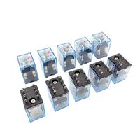 10 pièces, DPDT, commutateur de relais intermédiaire électromagnétique général à bobine miniature, 8/11/14 broches, 2NO/2NC, 3NO/3NC, 4NO/4NC, 5A(MY4NJ (14 Pin),10pcs AC12V)
