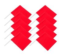 10 Pièces Drapeau de Signal de L’arbitre de Football, Poignée PVC | Bordures Double Couture, Couleur Vive et Résistante, Poignée Mousse, Usage en Tribunes et Départs