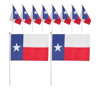 10 Pièces Drapeau D'état Portatif du Texas, Petit Modèle en | Décoration de Maison et Événements Historiques, Poignée Plastique, Usage Portatif, Finition Résistante
