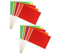 10 Pièces Drapeaux de Marquage Colorés pour Pelouse Piquets en Bois | Polyester Résistant, Pose Stable au Sol, Repérage Temporaire des Câbles Enterrés, Clôtures Invisibles et Style Aléatoire
