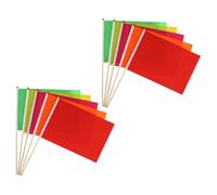 10 Pièces Drapeaux de Marquage de Chantier, Poteaux en Bois Portables | Couleurs Résistantes aux Intempéries, Repérage des Conduites D’irrigation et Clôtures Invisibles, pour Style Aléatoire