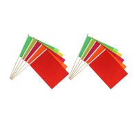 10 Pièces Drapeaux de Marquage de Cour, Marqueurs D'irrigation | Poteau en Bambou Robuste, Couleurs Très Apparentes, pour Limites de Propriété, Zones Industrielles et Couleur Aléatoire