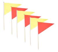 10 Pièces Drapeaux de Signalisation Rouges Triangulaires