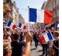 10 pièces Drapeaux nationaux français, petits drapeaux à main, convenant pour les événements et activités sportives, l'acclamation, les supporters du match de football international 2026 USA-Canada-Me