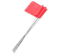 10 Pièces Drapeaux Rouges à Haute Visibilité pour Pelouse et Sol | Marquage Extérieur, Insertion Stable en Terrain Meuble, Usage Jardin et Golf, Format Léger, Lot Pratique