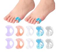 10 Pièces Ecarteur Orteil, D'orteils en Gel, Petit Separateur Orteil | Redresseur Orteil pour Chevauchement Blister Pression Douleur - 5 Couleurs - Taille Unique