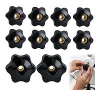 10 Pièces Ecrou à PoignéE En ÉtoileM6, Boutons Star Moleté Bouton De Serrage DiamèTre ExtéRieur 25mm Vis MoletéE Filetage Moleté, Ecrou Serrage Pour Machines Meubles Appareils De Fitne Outils