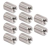 10 Pièces écrou Réducteur de Dent Interne et Externe, Gaine de Filetage en Acier Inoxydable 303, M5 X 0,8 Mm M8 X 1,25 Mm Longueur 12 MM, Accessoires de Matériel de Maintenance