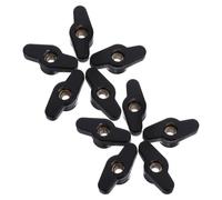 10 Pièces Écrous à Oreilles Filetés M6 en Plastique Noir
