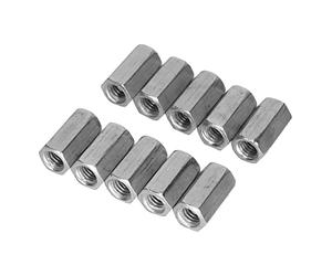 10 Pièces écrous de Tige Longue, écrous D'accouplement Hexagonaux M6 à Raccord Droit écrous à Manchon Hexagonal Entretoise Fixations Filetées(M6x18)