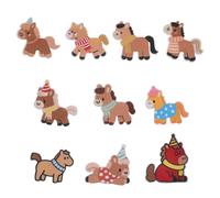 10 Pièces Écusson Brodé Année du Cheval 2026 à Coudre | Polyester Moderne, Couvre Petits Trous, pour Paquet, Chapeaux et Cartables, Ateliers Créatifs Garçon et Filles