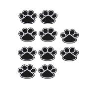 10 Pièces Écusson Brodé Patte de Chien Noir DIY | Tissu Brodé, Application Facile, pour Cacher de Petits Trous, Déco pour Chapeaux et Loisirs Créatifs