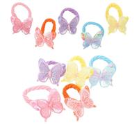 10 Pièces Élastiques à Cheveux Scintillants pour Petites Filles | Corde Coton, Style Doux et Charmant, Usage Polyvalent, pour Études et Fêtes