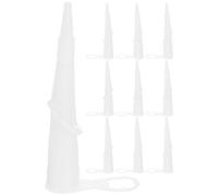 10 Pièces Embout pour Joint Silicone Orientable 360° | Embout Blanc en Plastique Souple, Surface Intérieure Lisse, Pointe Extensible, Vissage Standard, pour Carrelage et Fenêtres