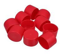 10 Pièces Embout Rond Rouge en PE, Protection | Haute Visibilité pour Repérer les Extrémités, Usage Extérieur, Sécurité Temporaire sur Chantier et Maintenance