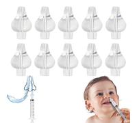 10 Pièces Embout Seringue Nasale Bébé, Remplacement Embout Mouche Bebe en Silicone pour Mouché-Bébé Irrigateur Nasal, S'adaptent À Tous Types de Seringues Nasales Standard