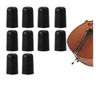 10 Pièces Embouts Caoutchouc Pique Violoncelle, Bouchon D'Embout Caoutchouc Antidérapant pour Instrument Protecteur d'Instrument pour Professionnels Débutants Pratique du Violoncelle (Noir)