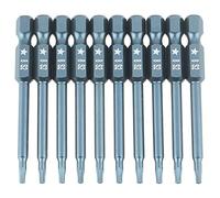 10 pièces, embouts de tournevis à six pans 1/4 pouce, 65 mm, en alliage d’acier S2, ensemble de cinq embouts de tournevis en forme d’étoile, embout de tournevis TS8 magnétique avec