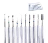 10 Pièces Embouts pour Ponceuse à Ongles en Carbure de Silicium, Kit Fraises Manucure Pédicure Professionnel, Accessoires pour Polissage, Nettoyage et Façonnage des Ongles Naturels et Artificiels