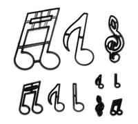10 Pièces Emporte-Pièces À Fondant Musical, Garnitures De Gâteaux Musicales, Ensemble D'Emporte-Pièces, Décorations Musicales