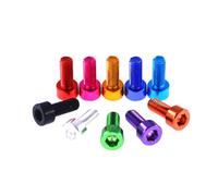 10 pièces en alliage d'aluminium vis M3 M4 M5 M6 coloré en aluminium à six pans creux vis boulons, Vert, M5x16mm